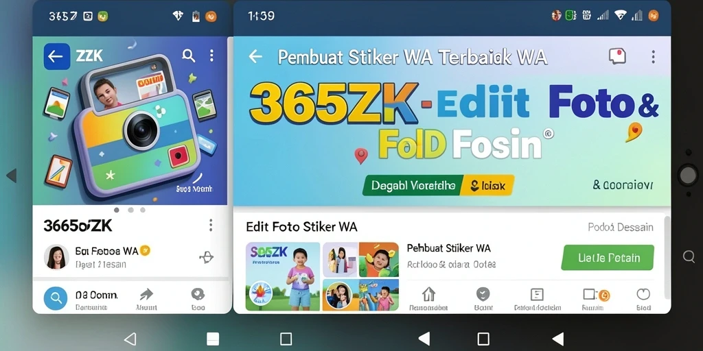 Tampilan antarmuka 365ZK saat menciptakan stiker untuk WhatsApp.