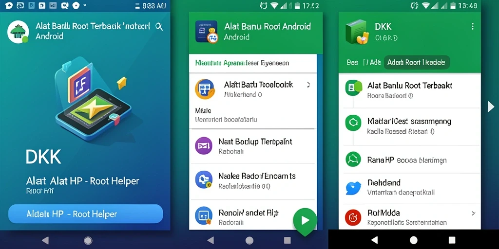 Tampilan antarmuka DKK yang sederhana dan fungsional untuk rooting.
