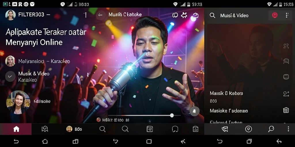 Antarmuka intuitif FILTER303 untuk pengalaman Karaoke yang menyenangkan.