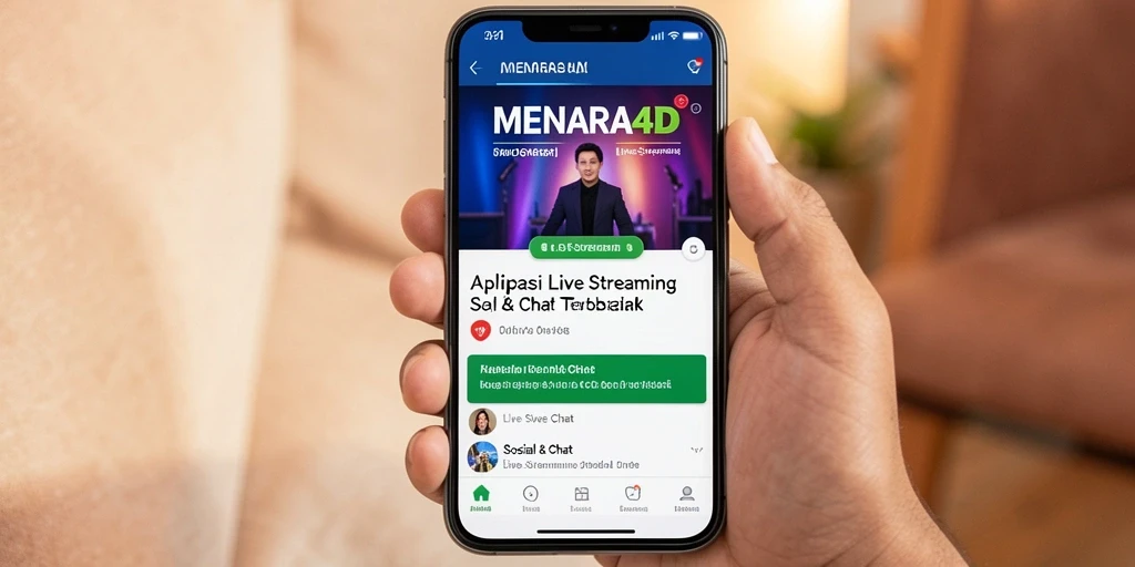Tampilan antarmuka MENARA4D saat Live Streaming dengan interaksi pengguna.