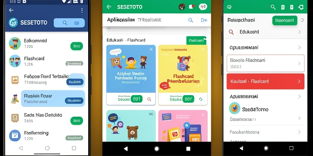 Antarmuka SESETOTO yang memudahkan penggunaan Flashcard.
