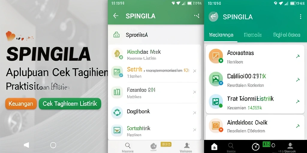 Tampilan antarmuka SPINGILA untuk cek tagihan listrik yang user-friendly.