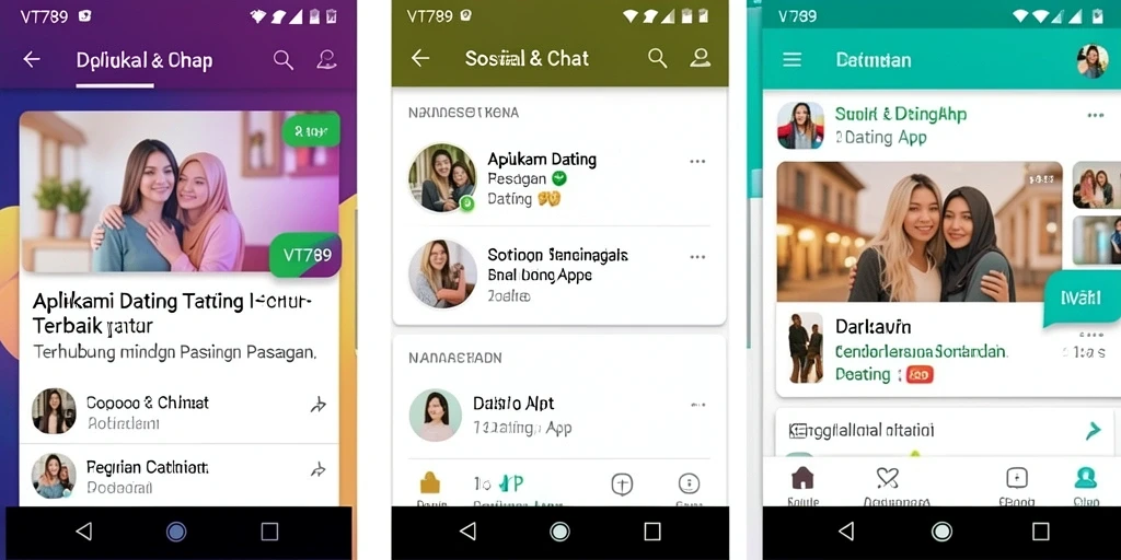 Antarmuka utama VT789 yang intuitif dan menarik untuk pengguna Dating App.